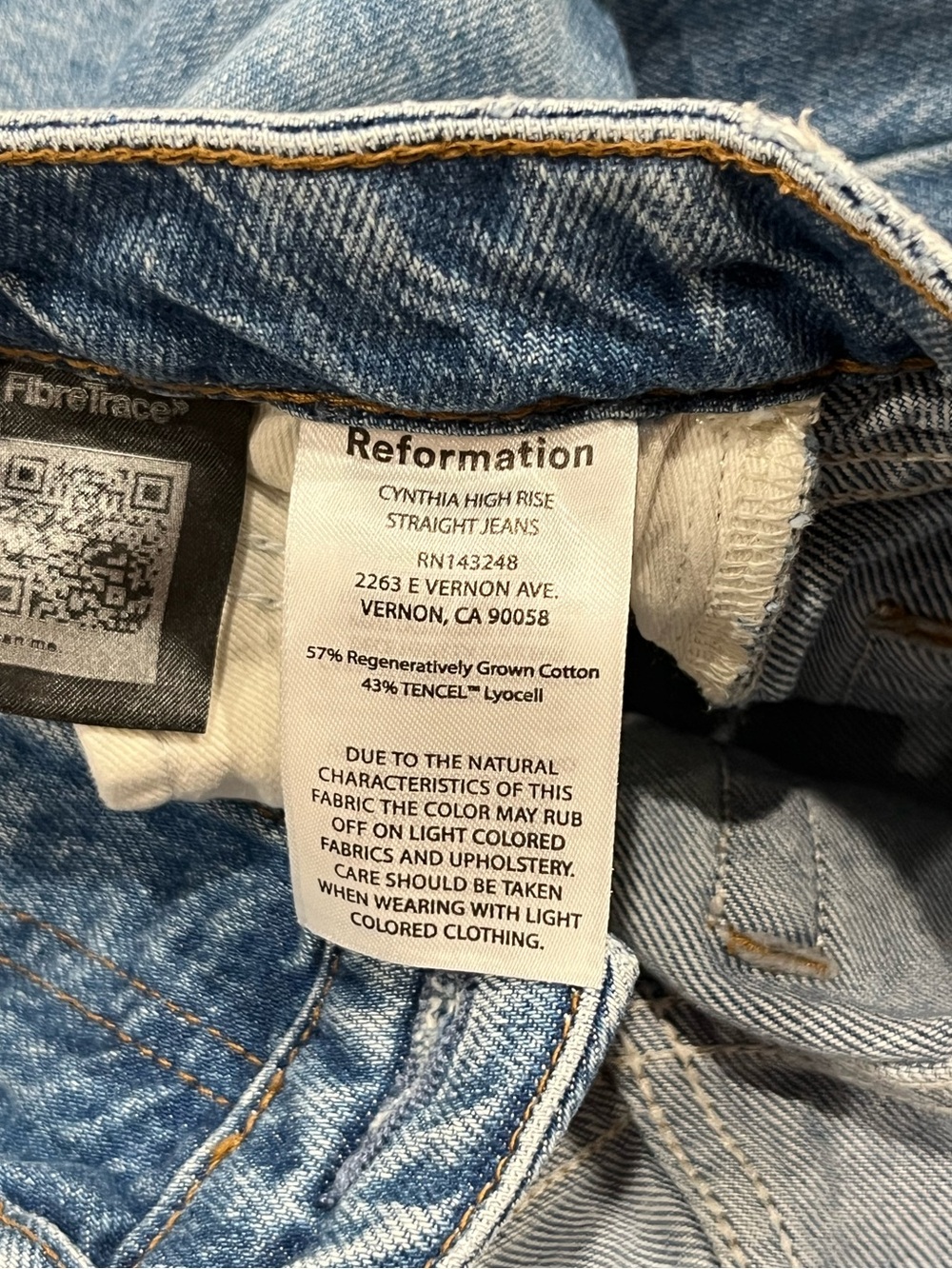 Reformation Cynthia High Rise Straight Jeans Colorado Wash Sustainable Denim - Picture 12 of 14